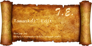 Tamaskó Edit névjegykártya