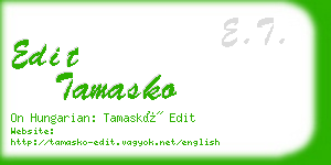 edit tamasko business card